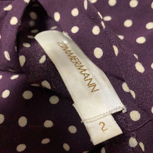 ZIMMERMAN POLKA DOT BEAUTIFUL BLOUSE SIZE‎ 2 - Picture 4 of 5